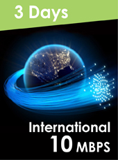 International Base Internet 10 Mbps / 3 Days