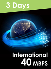 International Base Internet 40 Mbps / 3 Days