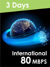 International Base Internet 80 Mbps / 3 Days