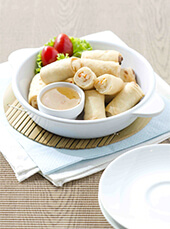 <span>Vegetable spring roll with sweet plum sauce </span>