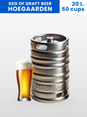 Keg of Hoegarden Draft Beer (20 litres) for 50 cups <br>