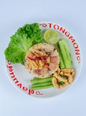 Sun-fried Fermented Fish Fried Rice and Pork Rind
