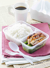 <span>Roasted chicken with sauteed vegetable tips with water</span>