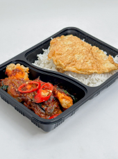 <span>
  <span>Deep-fried fish with roasted chili paste + Omelet (10 boxes)</span></span>