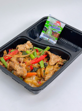 <span>
  <span>Spicy stir-fried noodle with pork and basil leaves (10 boxes)</span></span>