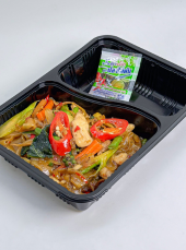 <span>
  <span>Spicy stir-fried noodle with chicken and basil leaves (10 boxes)</span></span>