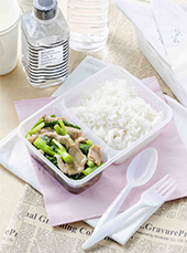 <span>Stir-fried pork with young kale with water </span>