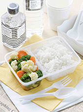 <span>Stir-fried vegetarian (V) with water</span>
